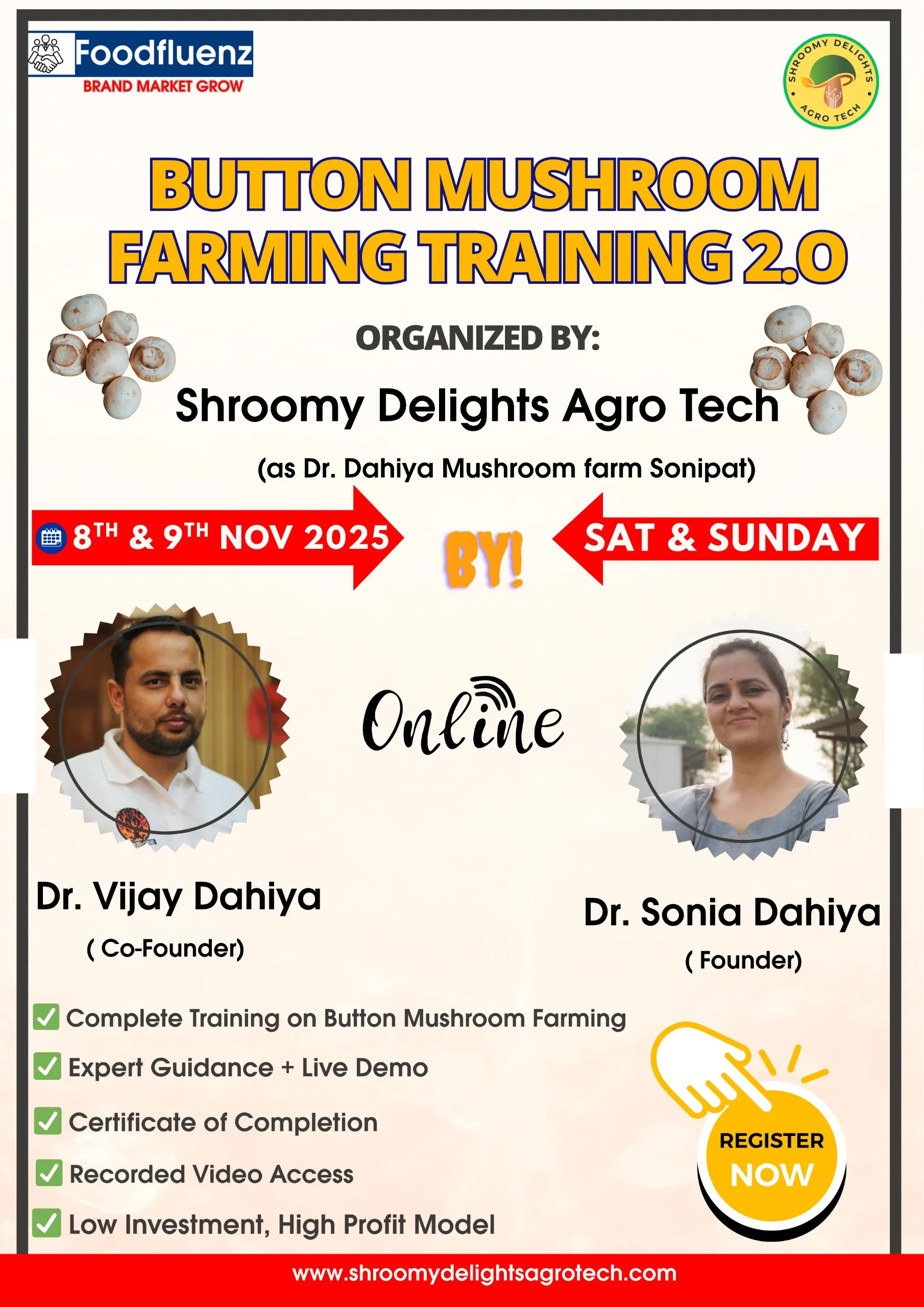 Button Mushroom Farming Training 2025